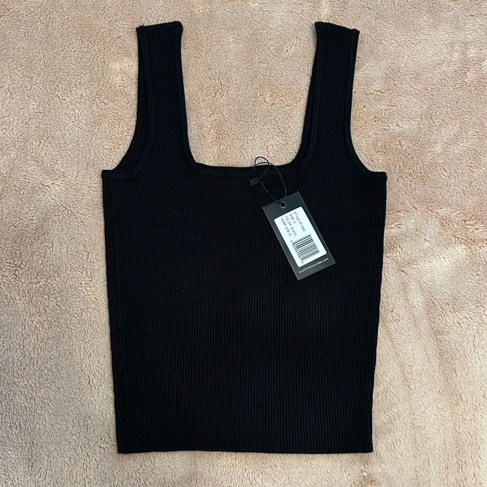 Juniper Blu black cropped sweater tank